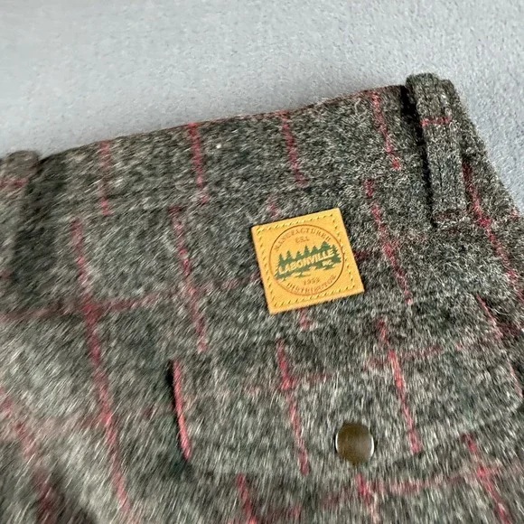 Vintage LaBonville Pants 35x29 Guide Maine Wool Plaid Hunting Forestry Logging